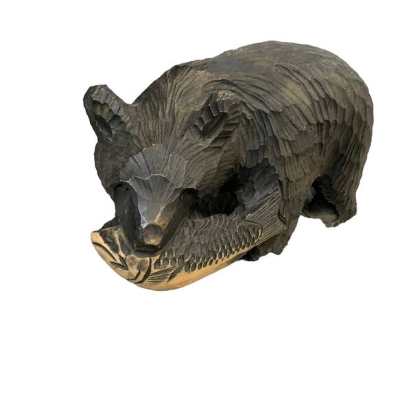 Unbranded Other - Antique Japan bear wood carving Ainu art Hokkaido hand carving sculpture
